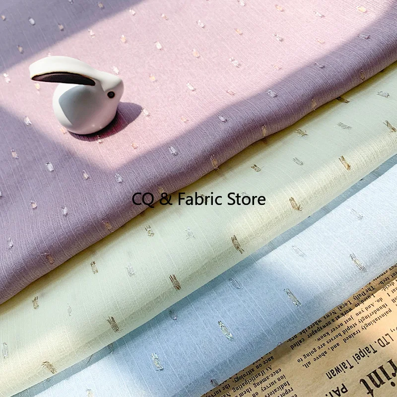 

Люрекс жаккардовый креп с цветочным принтом, шифоновая ткань, дышащая тюлевая ткань, женское платье-рубашка «сделай сам»