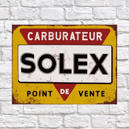 SOLEX, Retro metal Tin Aluminium Vintage Sign Garage Man Cave Shed Gift