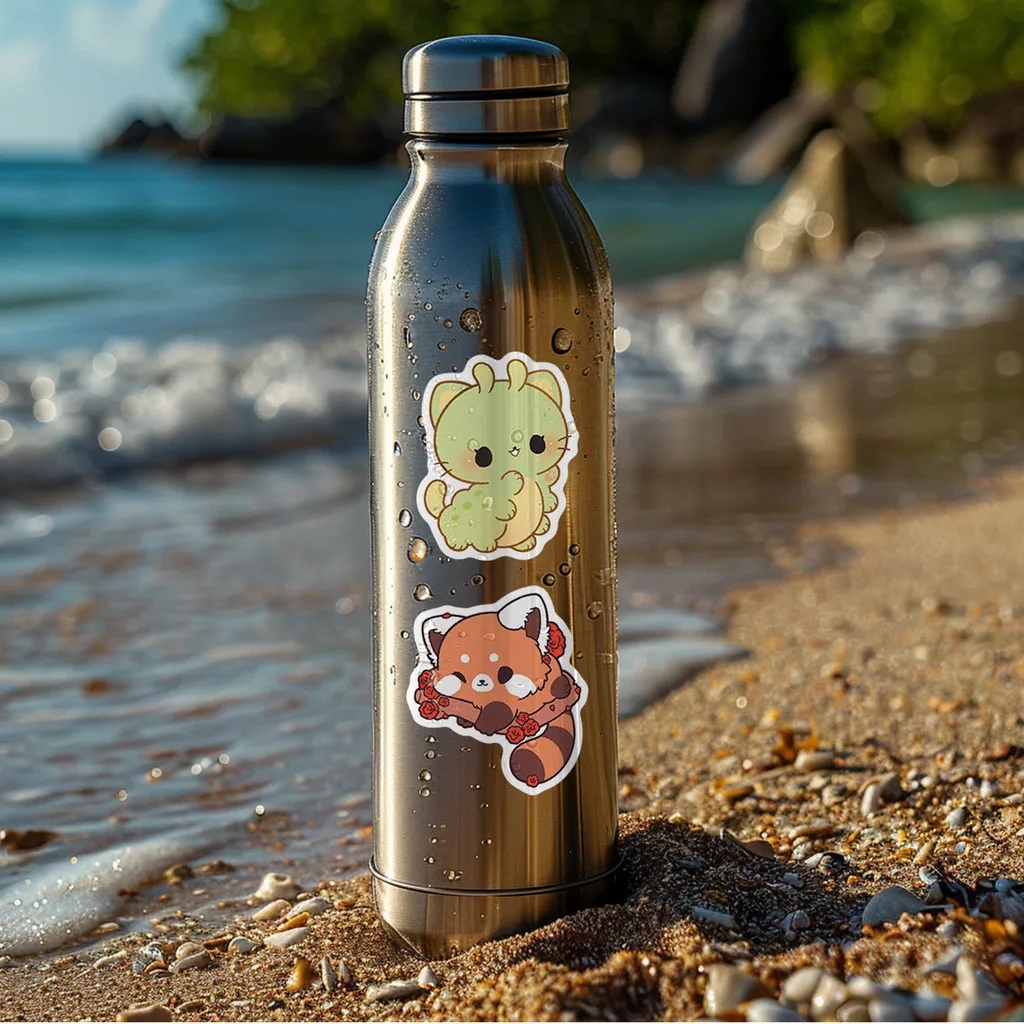 50PCS Cute Cartoon Animal Graffiti Stickers - Waterproof Decor for Water Cup & Computer AnimeWorlds Store