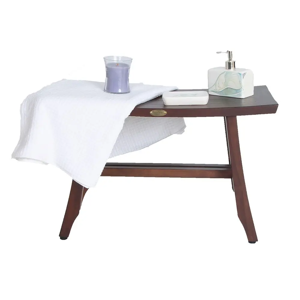 

Сиденье для душа Satori Teak 24 Compact, из тика, коричневое, для взрослых и пожилых людей, водостойкий стул для спа с перфорированной спинкой
