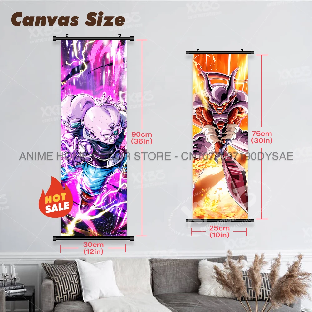 Dragon Ball Poster Anime Home Dekoration Hängende Malerei Vegeta Wandkunst Schriftrollen Bild Saiyajin Son Goku Room Decor Tapete – Detail 4