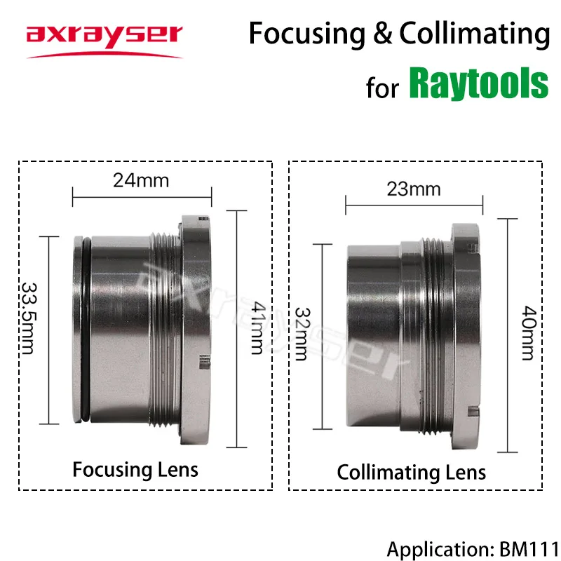 Raytools BM111 Laser-Kollimations- und Fokussierlinse D30 F100 F125 0-3KW mit Linsenhalter für Faserschneidkopf Optisches Silica JGS1 – Detail 2