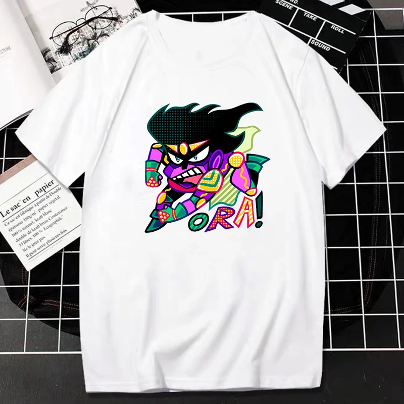 Hot Jojo Bizarre Adventure Anime Tshirt Men Cool Print Harajuku Japan Manga Streetwear Unisex T-shirt Camisetas Fshion Tee Top