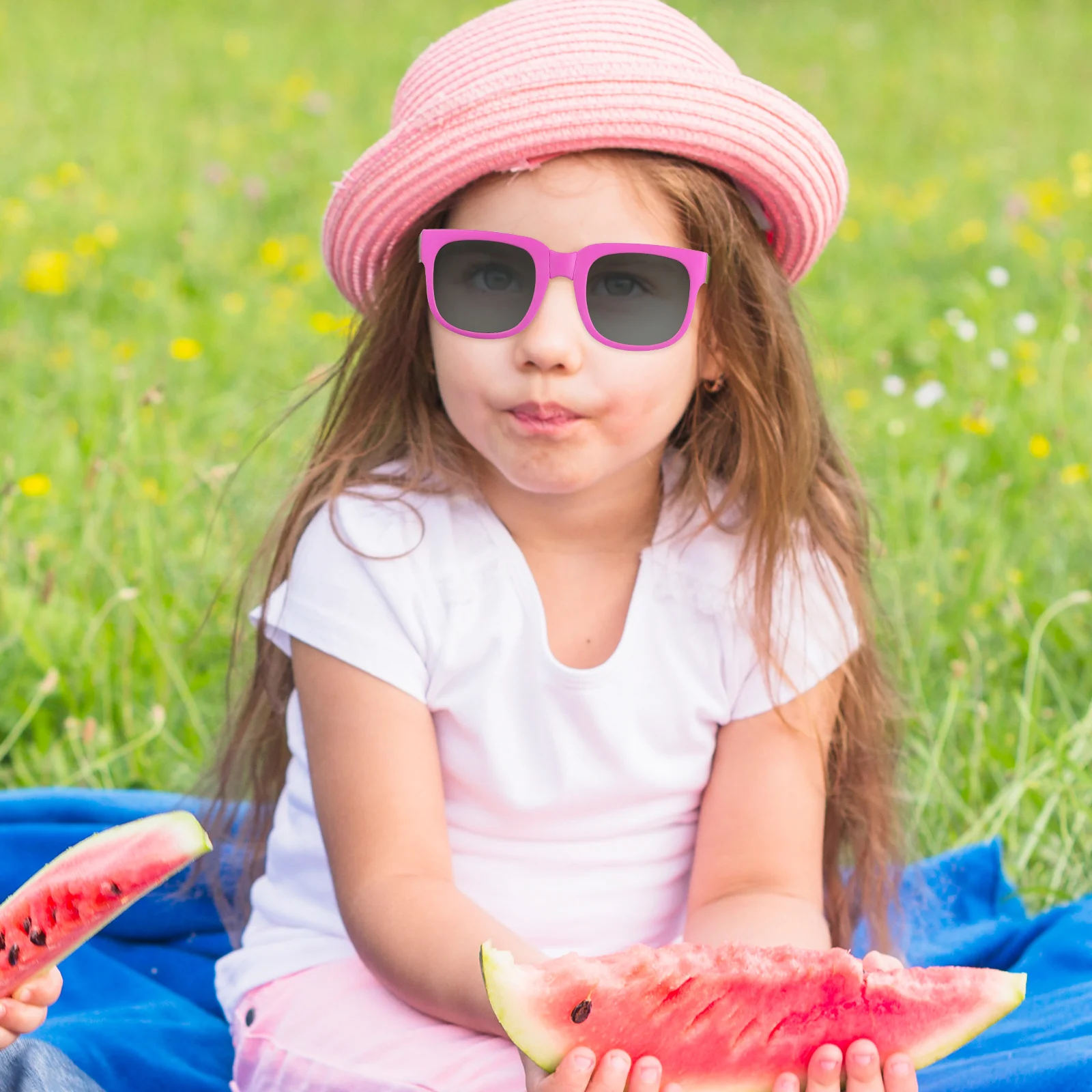 

6 Pcs Foldable Kids Sunglasses UV400 Protection Clear PC Lenses Colorful Childrens Sun Glasses Bulk Toddler Beach Party Favors