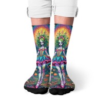 Horror Ballet Zombie Girl Anime Socks Unisex Novelty Harajuku Crazy Crew Socks Street Hip-Hop Trend Fun Socks Holiday Gift