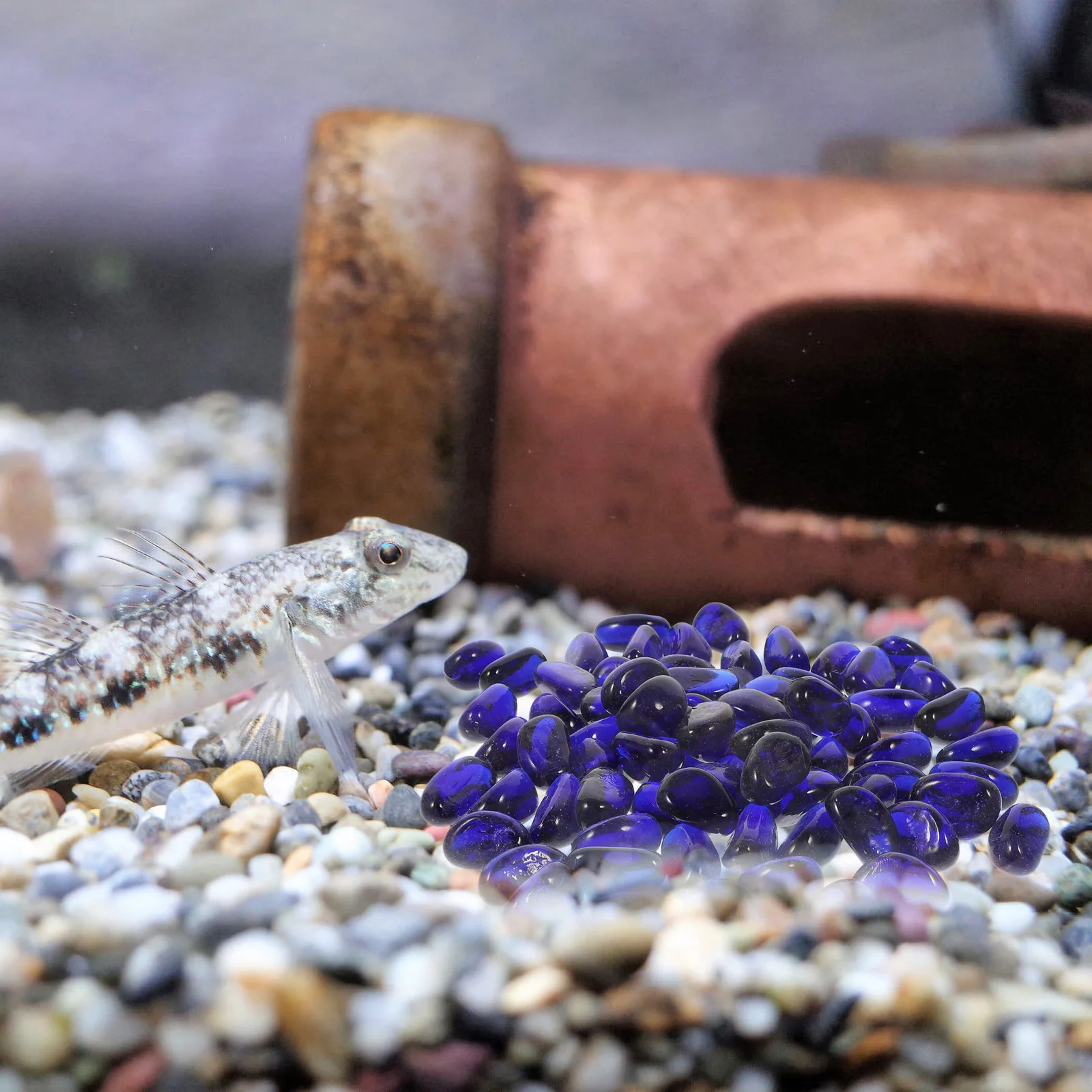 

2 Bags Frosted Glass Decorative Fish Tank Landscape Stones Aquarium Ornament DIY Craft Gravel Fish Tank