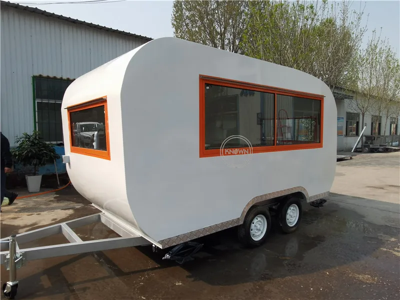 الصين الآيس كريم كشك عربة الشارع الوجبات السريعة المطاعم مقطورة المحمول هوت دوج البيتزا بيع شاحنة فان