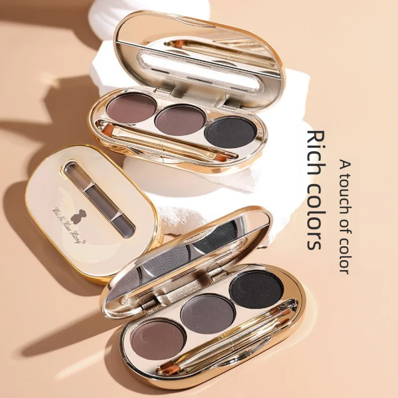 

Little Bear's Three-color Smooth And Elastic Eyebrow Powder Three-color Palette