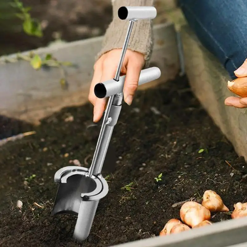 Garden bulb planter Hand-held seedling transplanter plant Transplanter Digging Tool Hand Digger Soil Insertion Seedling Remover