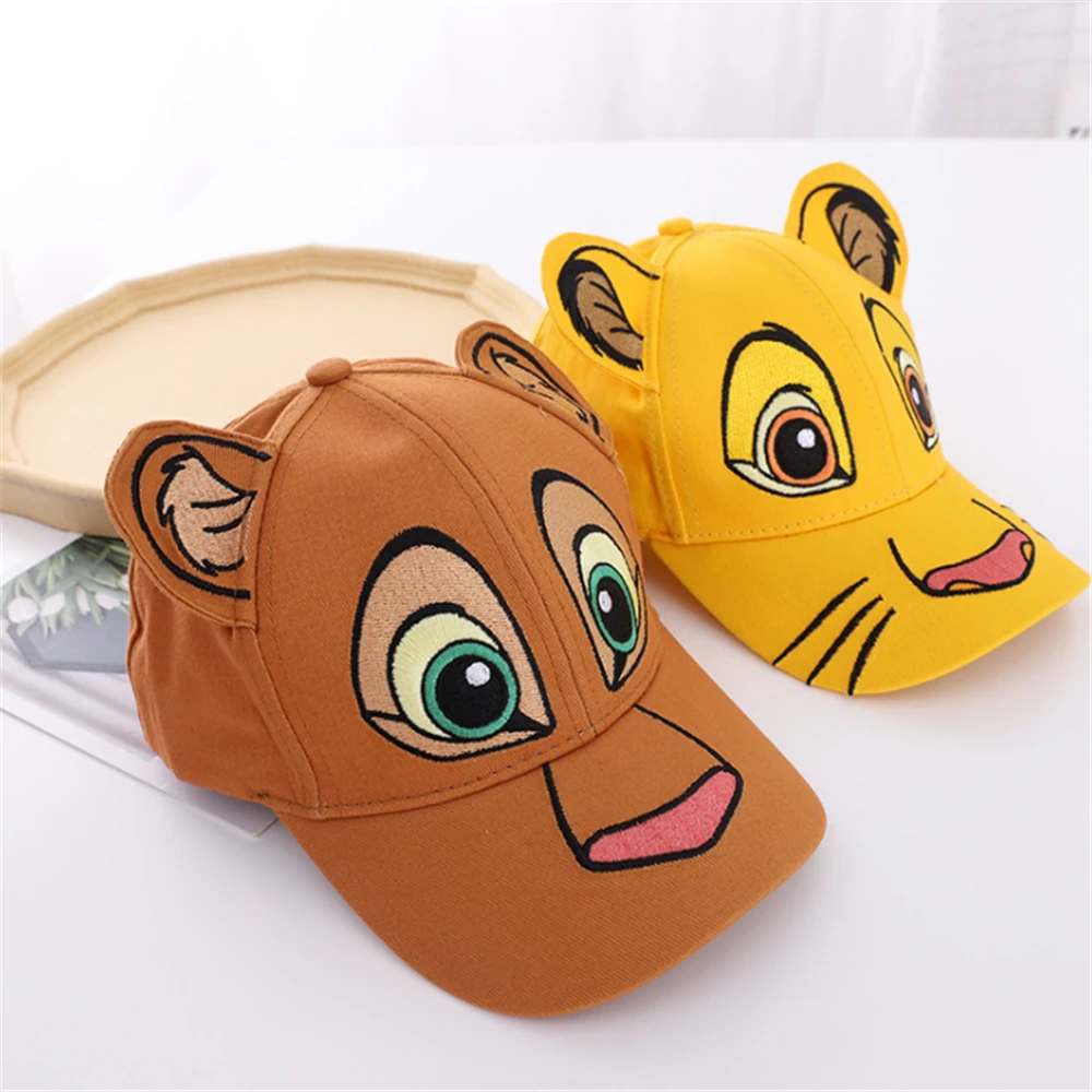 Summer New Children\'s Hat Spring and Autumn Sun Three-Dimensional Cartoon Embroidered Lion Style Baseball Cap