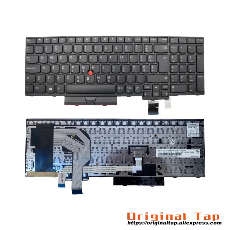 SI Slovenian Keyboard for Lenovo Thinkpad T570 T580 P51s P52s 01EN953 01ER525 01HX163 01HX203