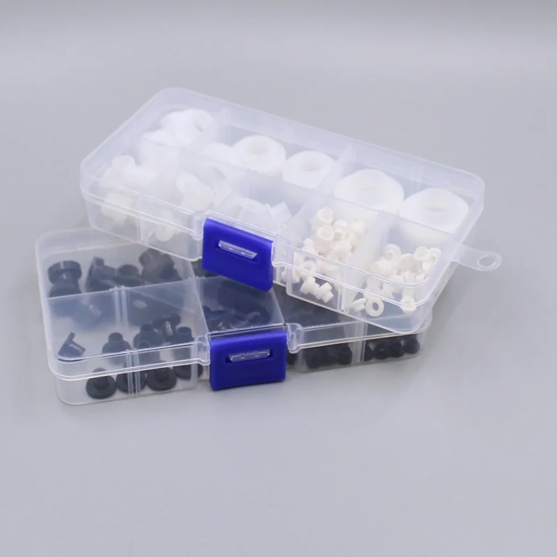 Isolamento Spacer Screw Thread Protector, T-Type Plastic Washer, Nylon Transistor Junta, Preto, Branco