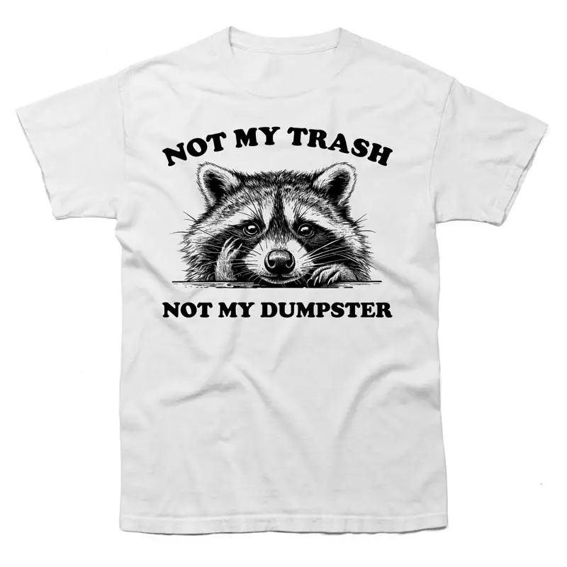 Camiseta Not My Trash Dumpster de los años 90, divertido mapache, Vintage, Panda, Meme