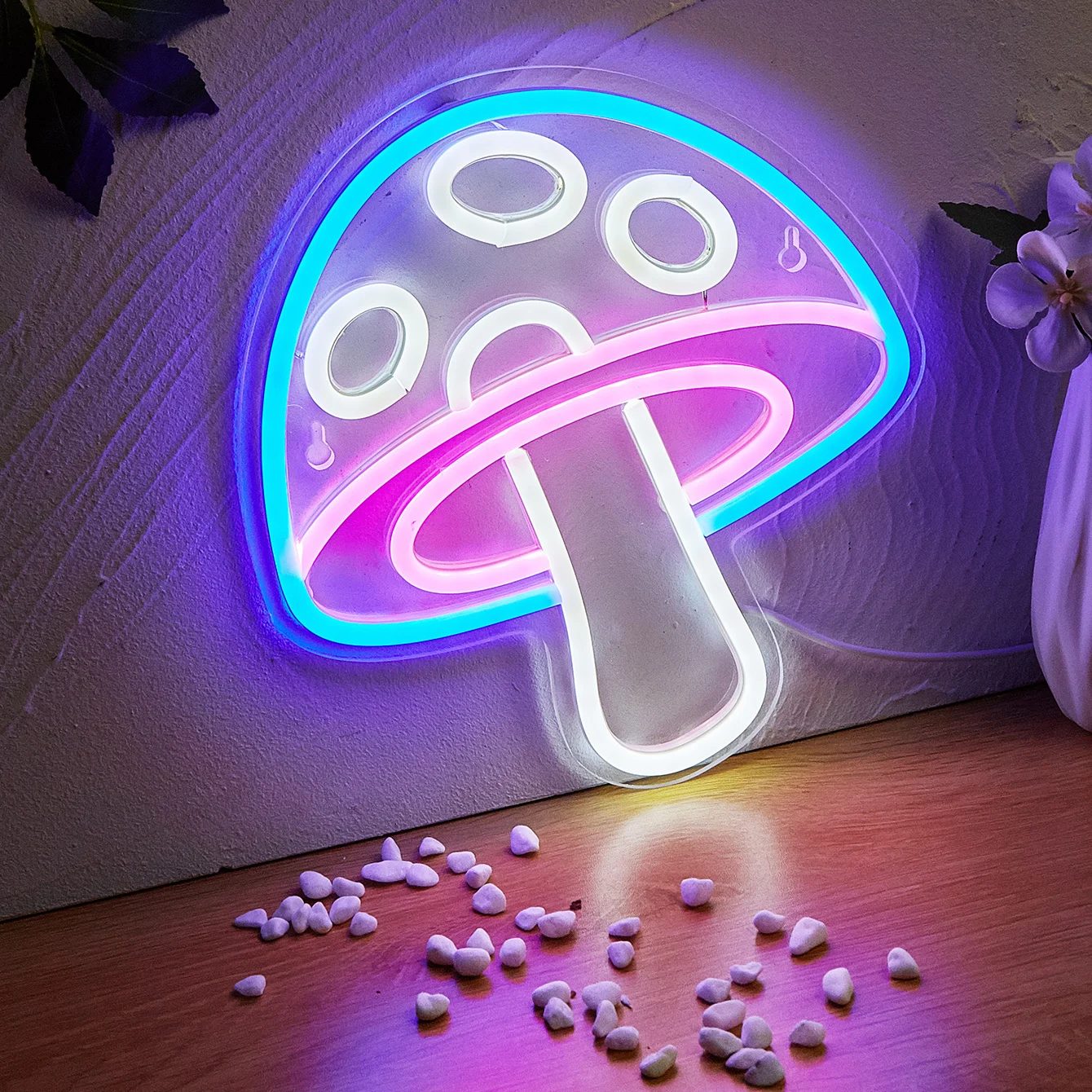 Chi-buy-señales de neón LED con forma de seta, letreros de neón alimentados por USB, lámpara decorativa, letreros, regalo de cumpleaños, arte de pared para dormitorio, habitación, Bar, tienda