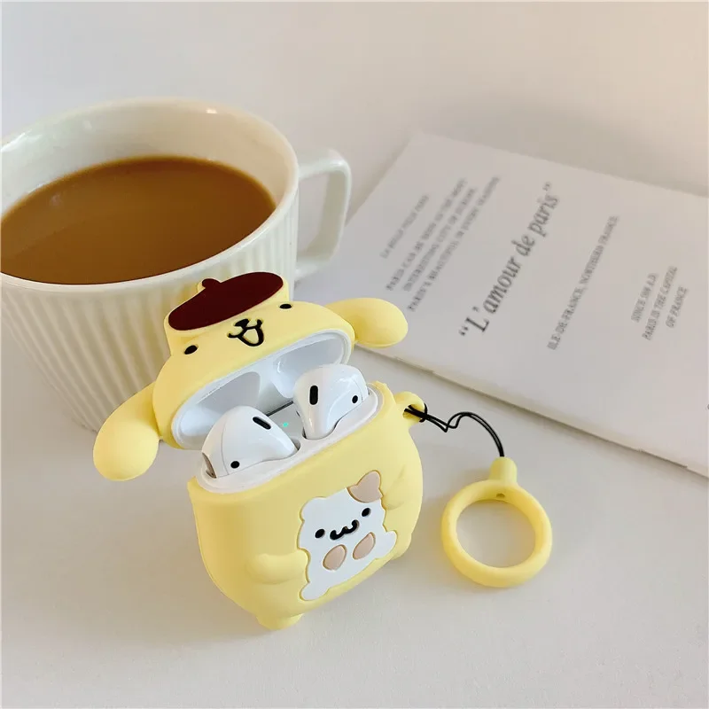 Sanrio Cinnamoroll Earphone Case for AirPods 1 2 Pro Anime Silicone Shockproof Cover for AirPods 3 Protective Cover Accessories