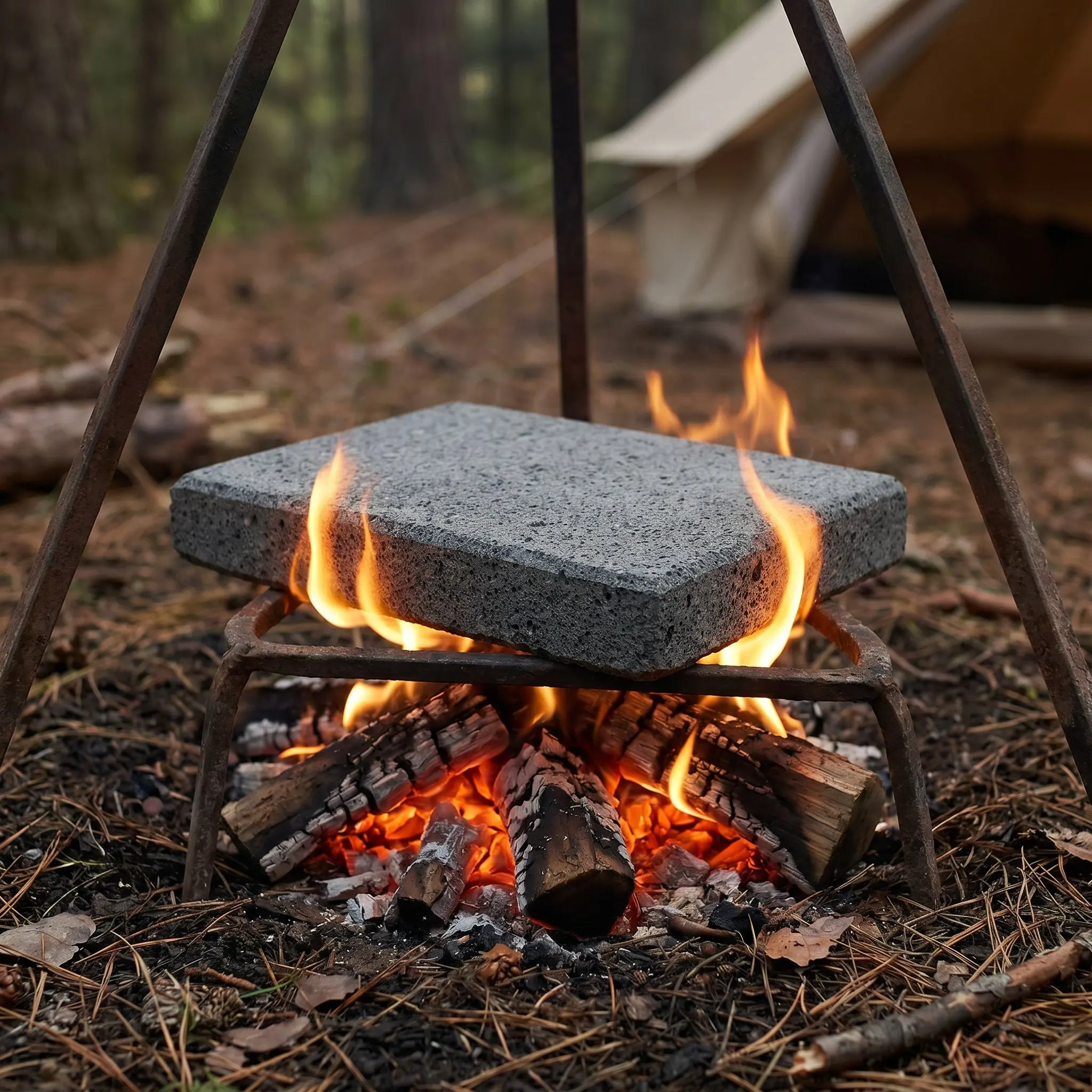 Volcanic Stone Grill Plate Rectangular Size 8x6x1.1 Cooking Stone Slab for Steak Pizza Bread Baking Outdoor Bbq Set