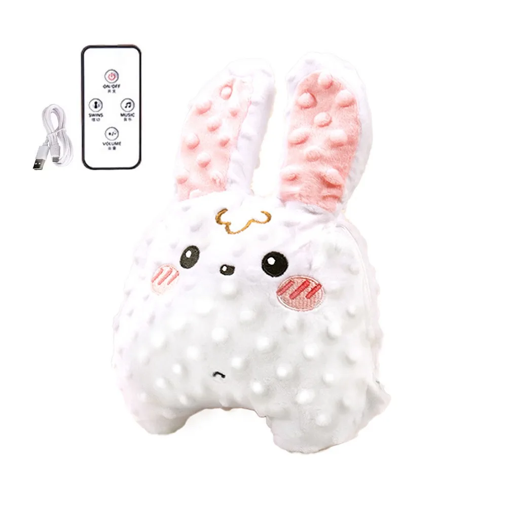 3 Modes Infant Sleep Hand Pat Adjustable Straps Anti Startle Baby Sleep Soother Cartoon Animal Shape Remote Control