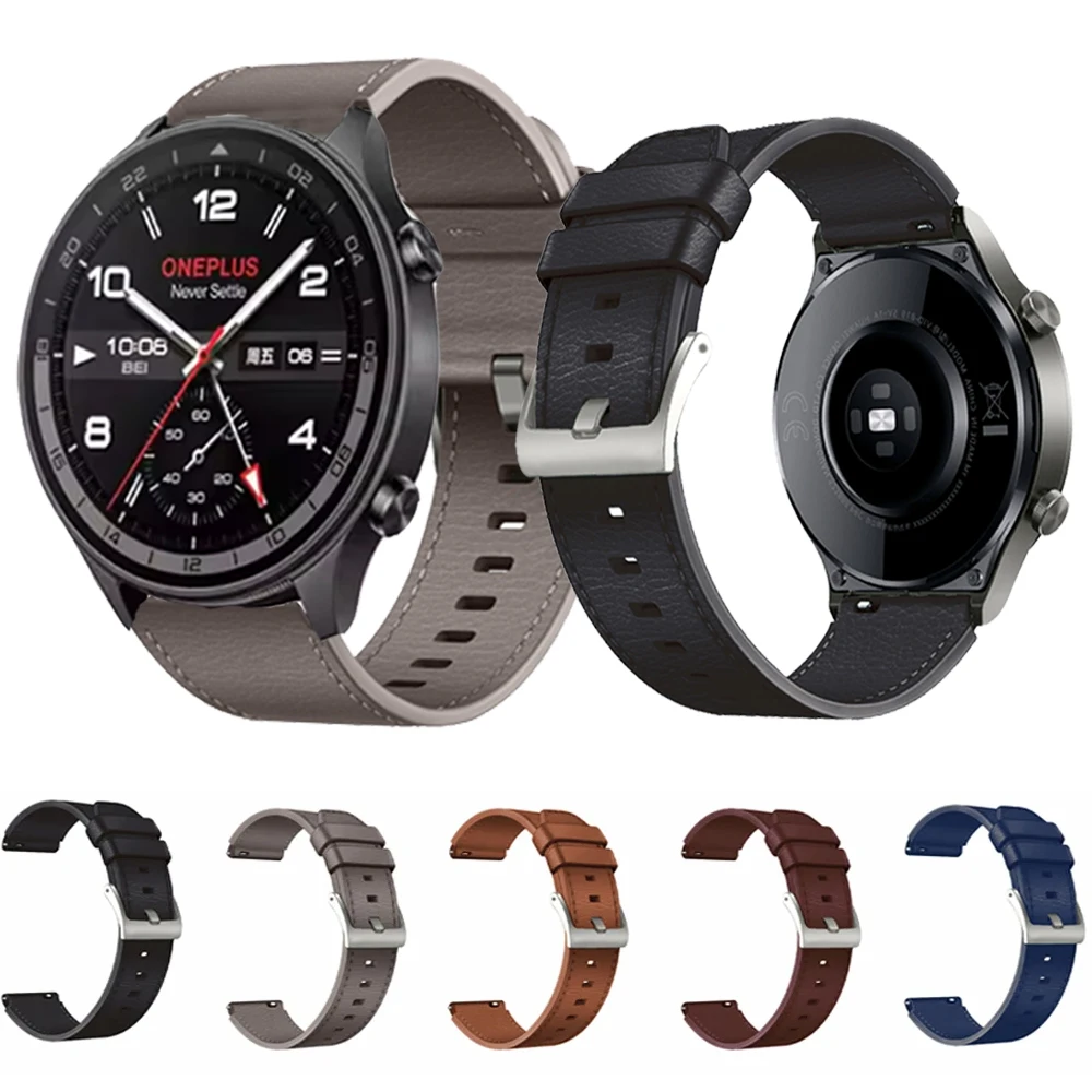 Кожаный ремешок для часов OnePlus Watch 3 2 2R/OnePlus 46 мм, спортивный браслет для часов OPPO Watch 4 Pro X X2, ремень-браслет