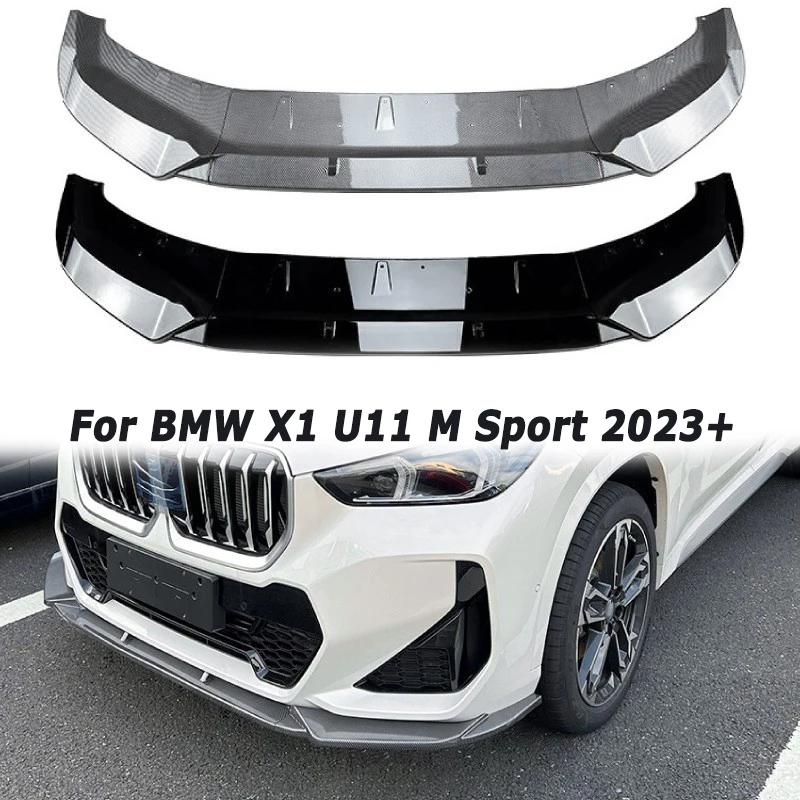 

Car Front Bumper Lip Spoiler for BMW X1 U11 M Sport 2023+ Front Diffuser Splitter Protection Car Accessories Aftermarket Parts
