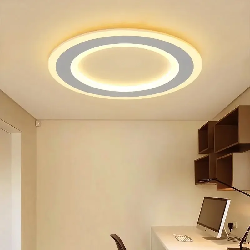 

Slim Bedroom Led Ceiling Lamp Warm Round Study Lighting Modern Minimalist Creative Personality Living Room Lamps