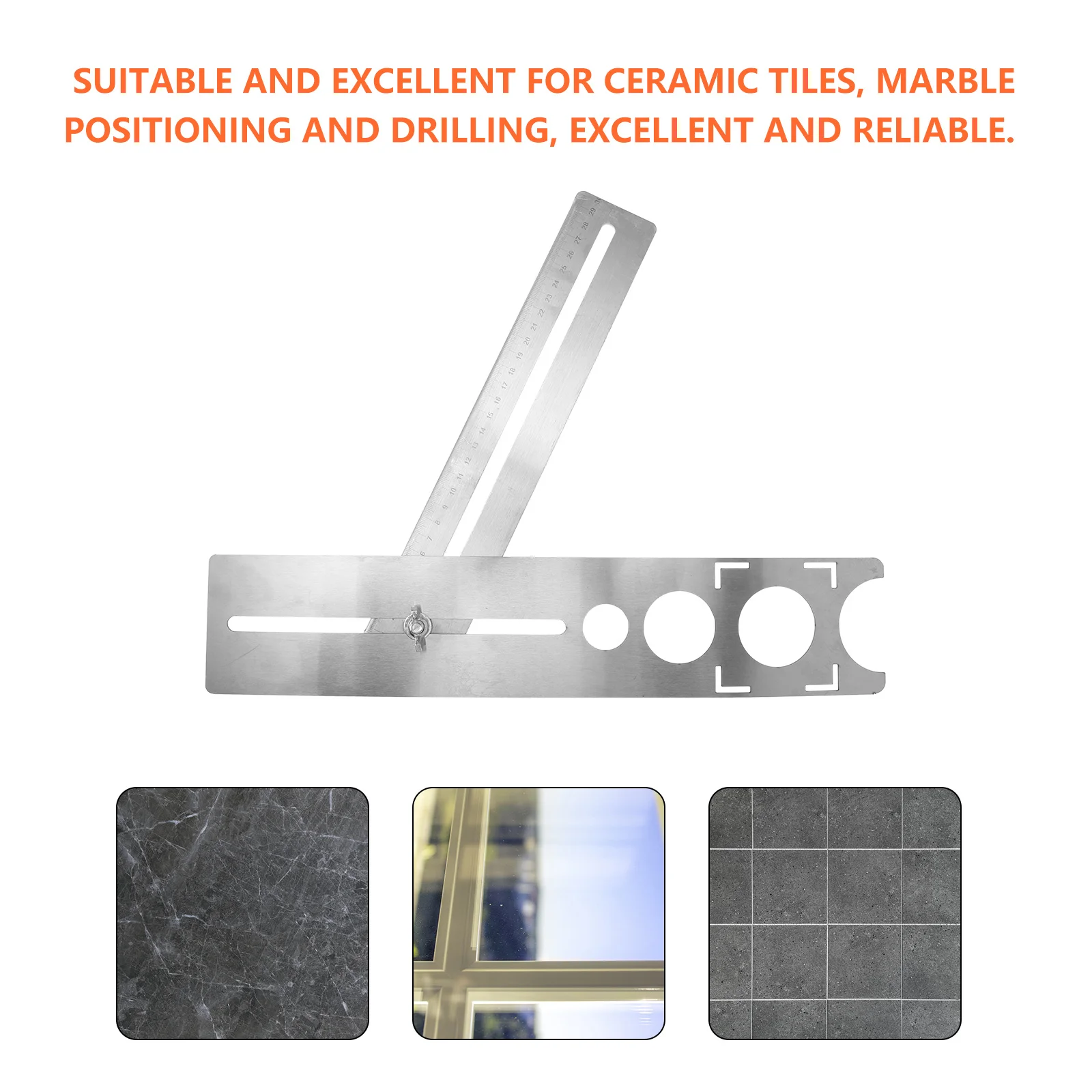 

Hole Opening Jig Locator Lightweight Borehole Tool For Ceramic Tiles Marble Woodworking Drilling Flexible Positioning Instrument