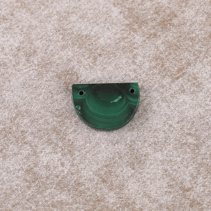 

Кулон из натурального малахита с двойными отверстиями 17x12x3 мм, уникальный подарок, сделай сам, полудрагоценный камень, ювелирные аксессуары для женщин, 1,9 г