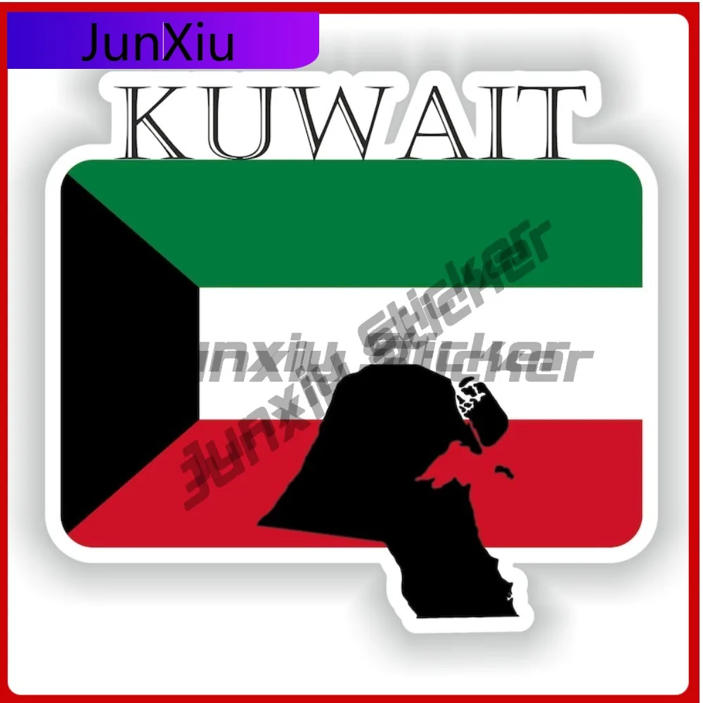 

Kuwait Flag Map Shape Sticker Creative Anti Scratch Exterior Decorative Decals Suv Camping Accessories For Suv Motorcycle Sticke
