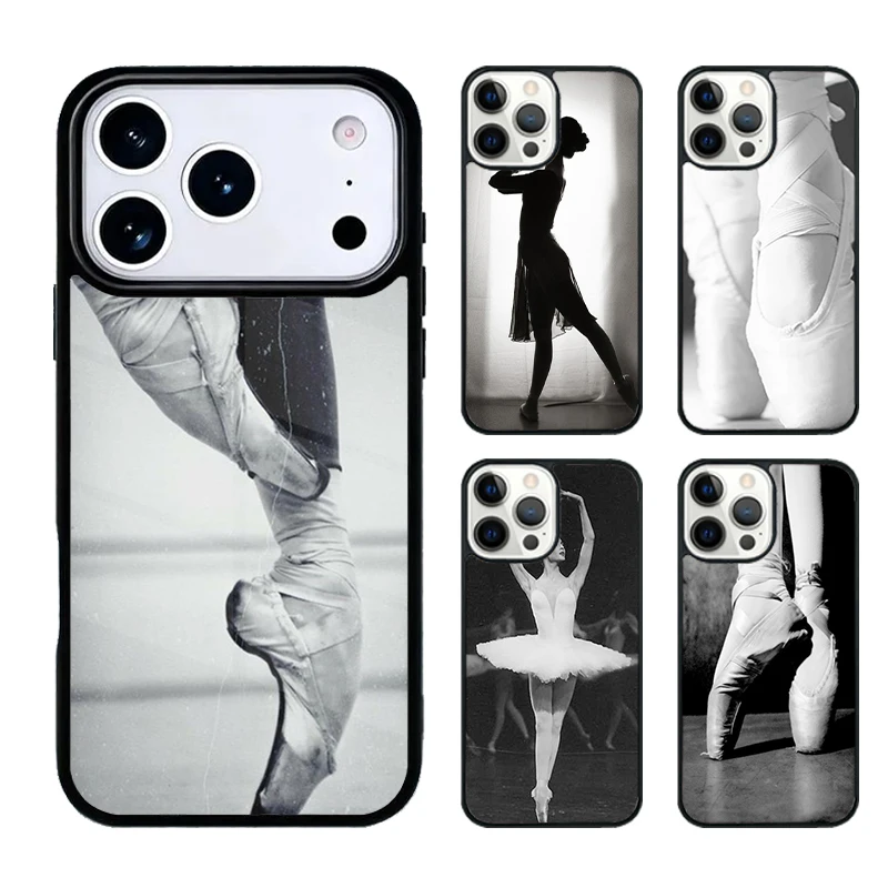 Funda para Teléfono Balletto Ballerina Dancer Scarpe para iPhone 17 Pro Max Air 16e 15 Plus 14 13 12 11 Pro Max, Carcasa Trasera, Funda Protectora