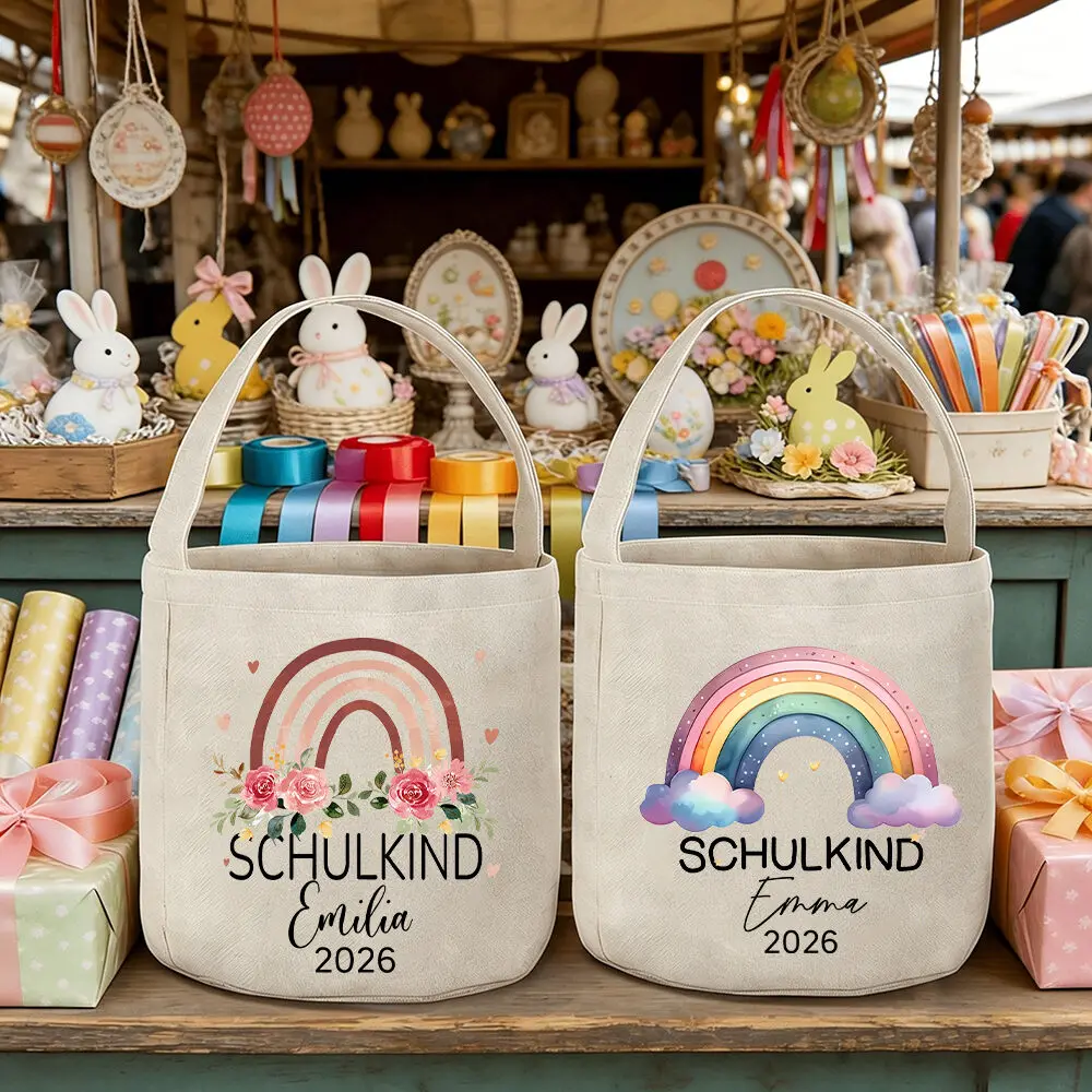 Personalized German Schulkind 2026 Tote Bag Custom Kids Back To School Bag with Name Gift Idea for Schoolchildren