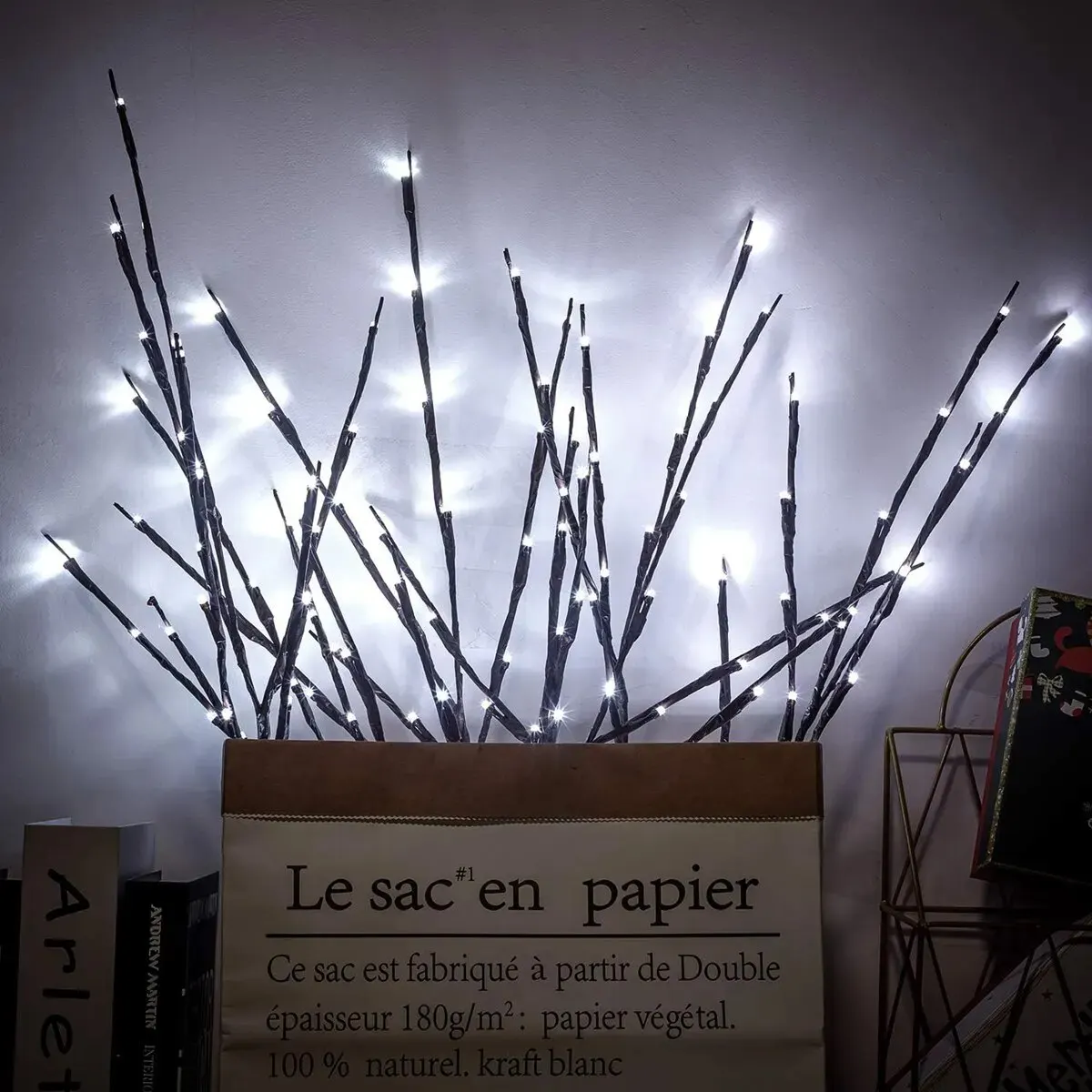 1pcs 20LED Tree Branch Lights Battery Operated Twig Branch Lights For Home Indoor Vase Holiday Festival Christmas Decoration