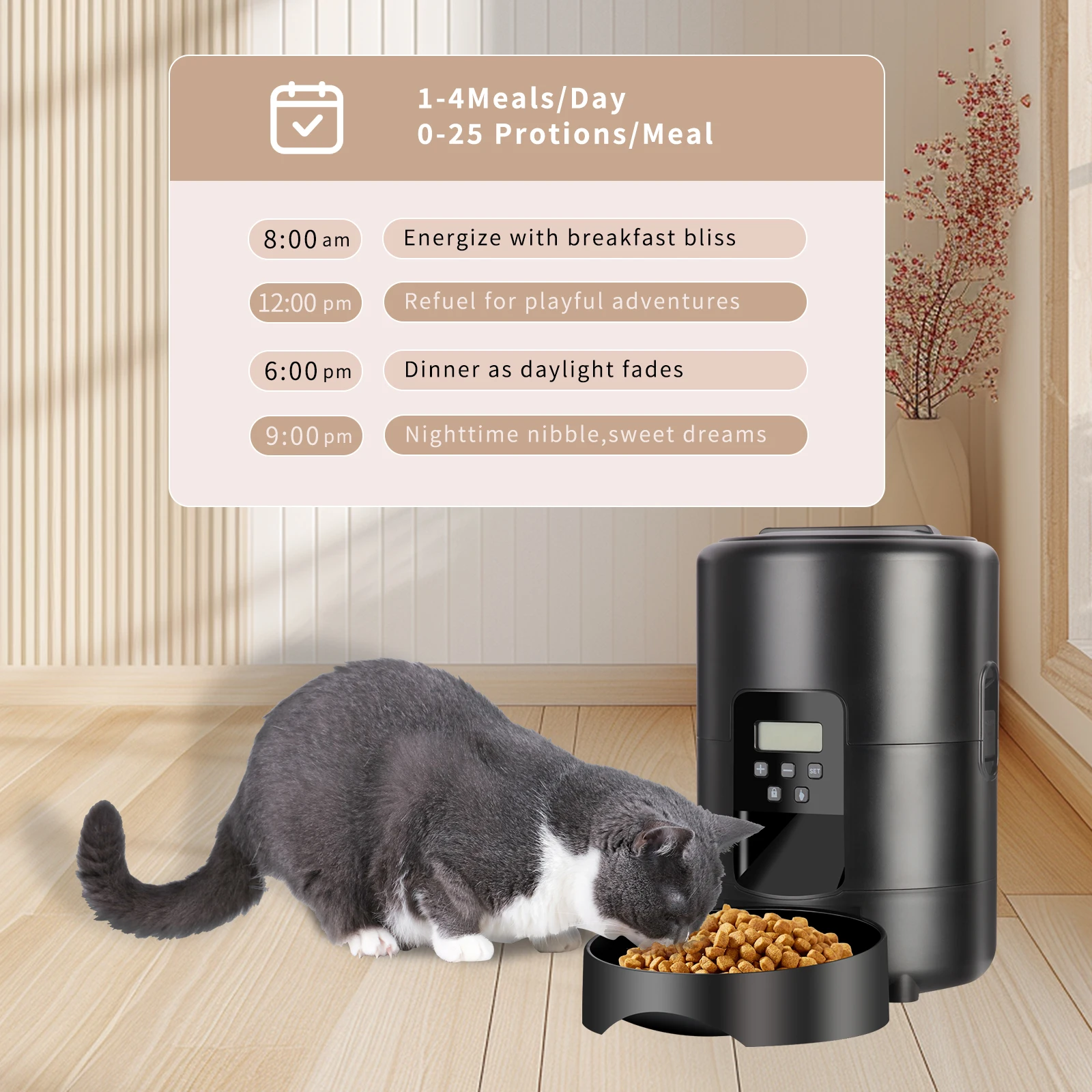 2l Knopf USB automatische Tier fütterung Smart Cat Feeder Hund Slow Food Spender mit Timer Haustier Fütterung Haustier liefert Futters chale