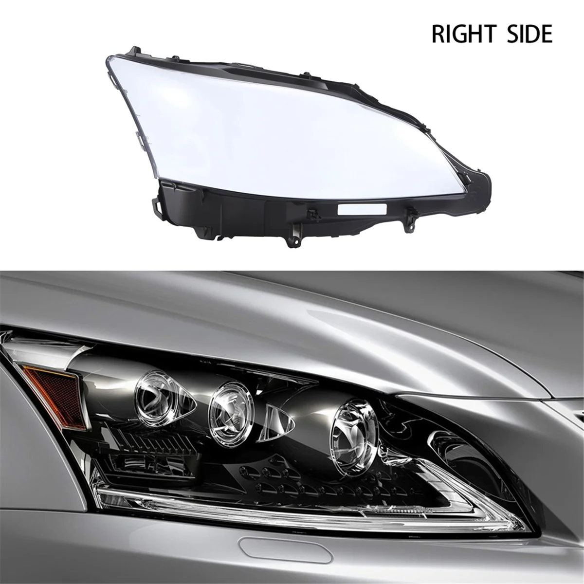 For Lexus LS460 LS600 13-16 Headlight Shell Lamp Shade Transparent Cover Headlight Glass Head Light Lamp Cover Right