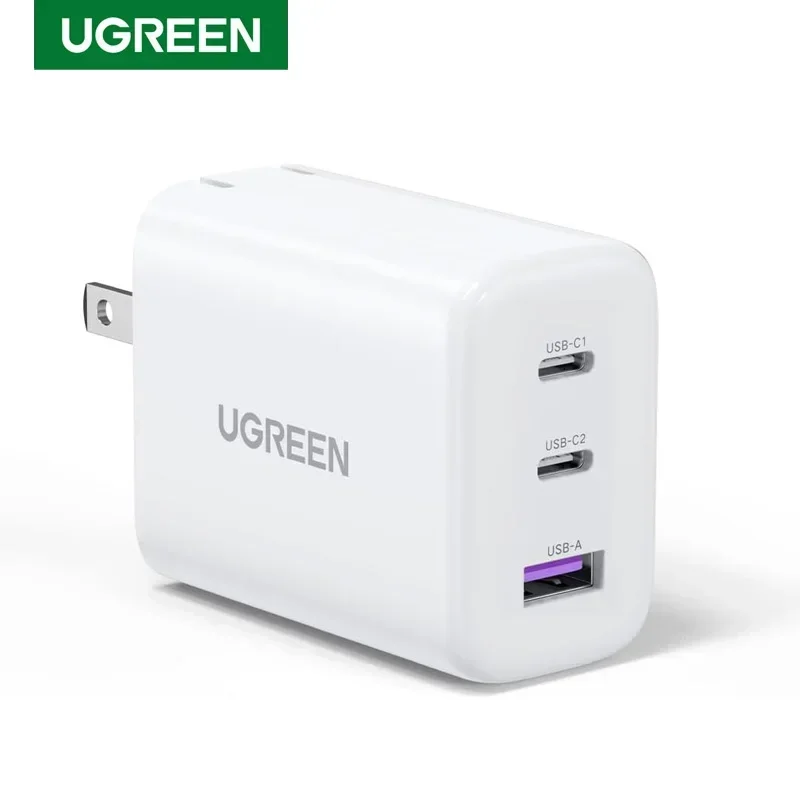 UGREEN 65W USB C Charger 3 Ports Foldable Fast Charging Wall Charger QC4.0 3.0 Power Adaptor Quick Charge PD USB Charger