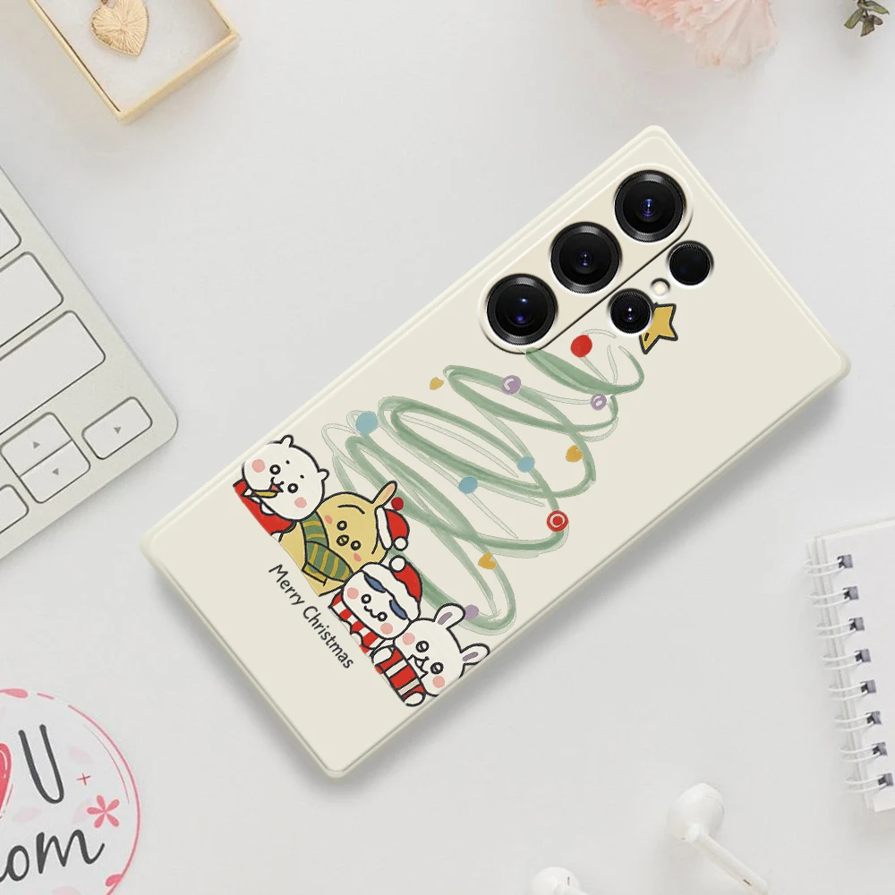 Cute Christmas Pet Phone Case For Samsung Galaxy S21 S22 S23 S24 S25 Ultra Plus 5G S20 FE S10 Plus S21 FE S23FE S24FE Cases Capa