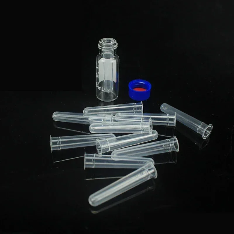 1000pcs/lot 250ul Plastic Round Bottom Chromatographic-vial Insert Pipe Inserts For 1.5 Ml Hplc Vials