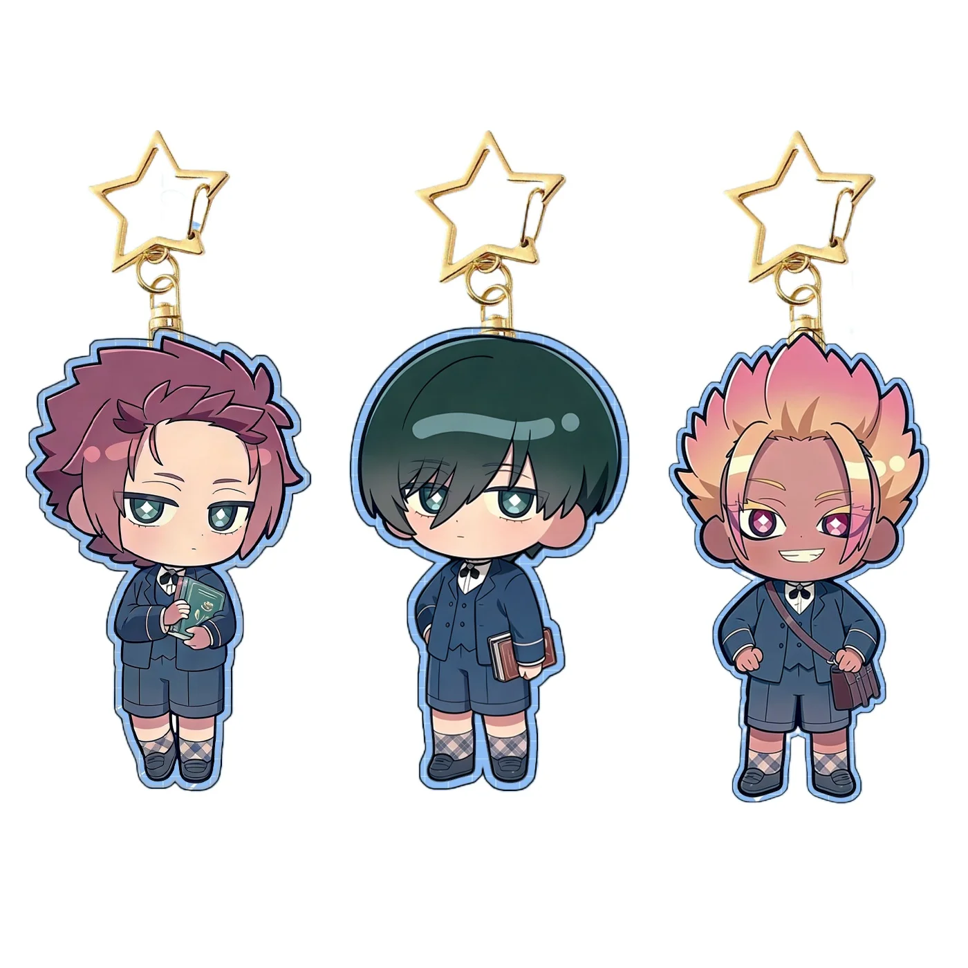 Blue Lcoks Pflichten eines Diakons Ver. Q Ryusei Shido Golden Star Acryl-Anhänger Niedliche Butler Rin Figur Acryl-Schlüsselanhänger Sae Spielzeug