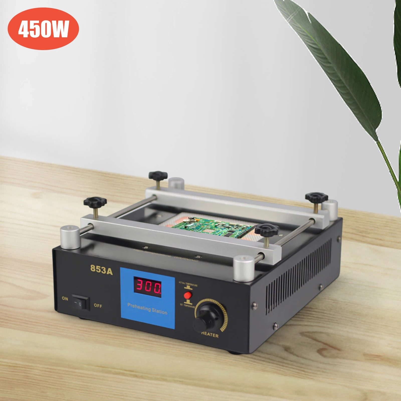 Infrared Preheating Station 450W Digital Rework Station Ceramic Heating Body BGA Preheating Motherboard Soldering Table