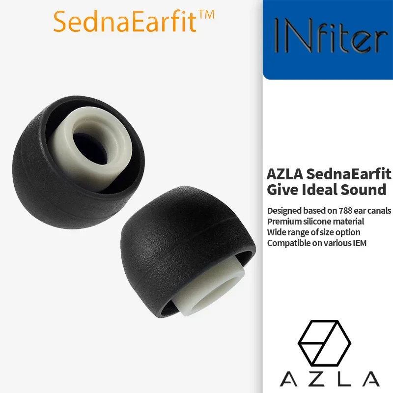 أطراف أذن من AZLA Sednaearfit لسماعات الأذن Sennheiser Beyerdynamic سماعات أذن من السيليكون SednaEarfit أطراف أذن خفيفة لسماعات الرأس داخل الأذن