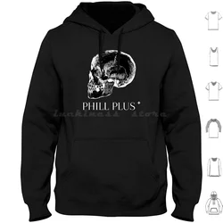 Phill Plus Style Hoodies Long Sleeve Phillipe Plain Phillippe Plein Philippe Plein I Love Two Things Me And Skull