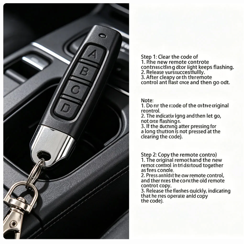 433MHz  Copy Remote Control , Compatible with PT2262 1527 HT6014 HT640 SMC908 5211 Fixed Code, Universal Door Gate Alarm Wireles