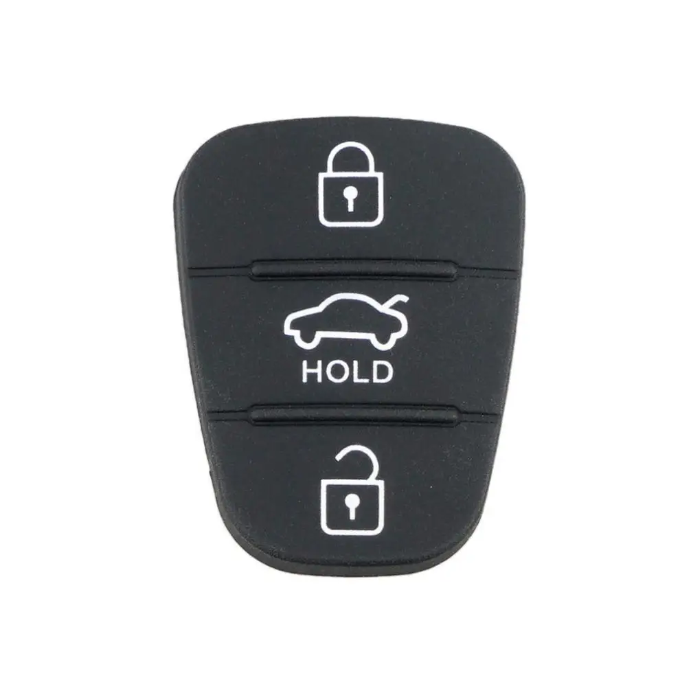 Coque de clé de voiture à distance pour Hyundai, 3 boutons, Fob, caoutchouc, coussin, Soladditif, Accent, 4.3, son, l10, l30, feast 35, Kia- K2, K5,