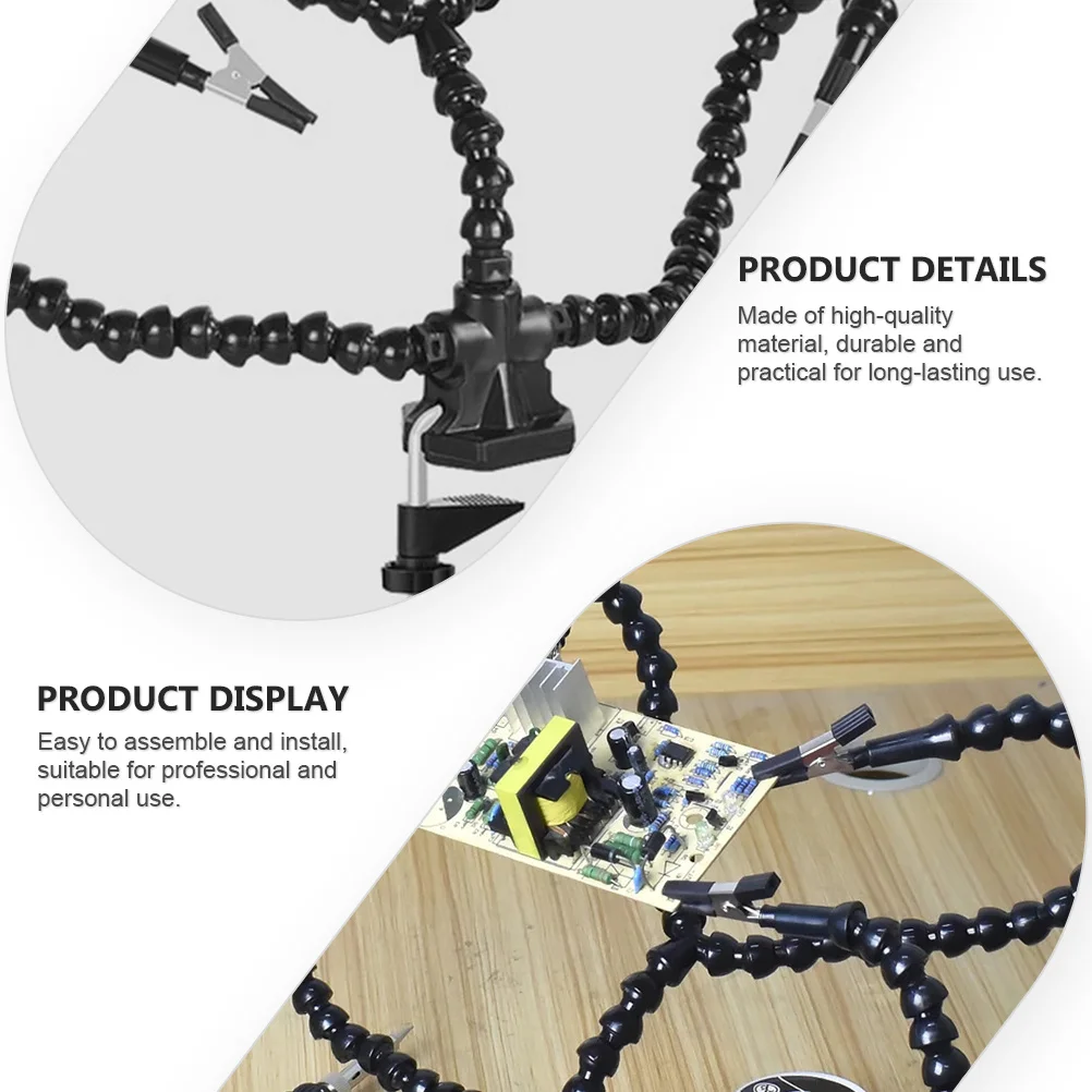 

1Set Welding Hand Tool Soldering Station Support Adjustable 4 Claw Clips for Electronics Design Prototyping Flexible Arms