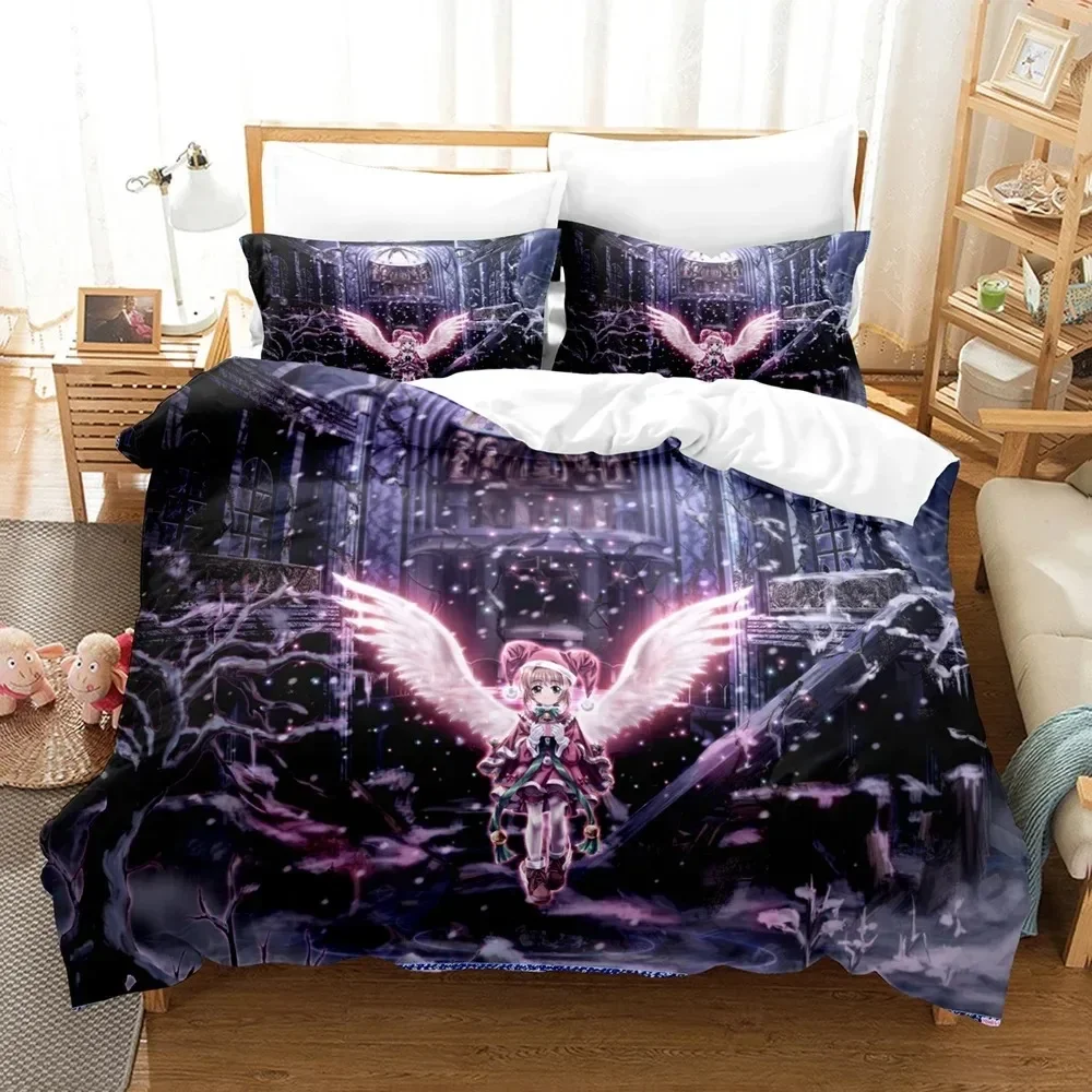 Fashion 3D Card Captor Sakura Bedding Sets Duvet Cover Set With Pillowcase Twin Full Queen King Bedclothes Bed Line customizable