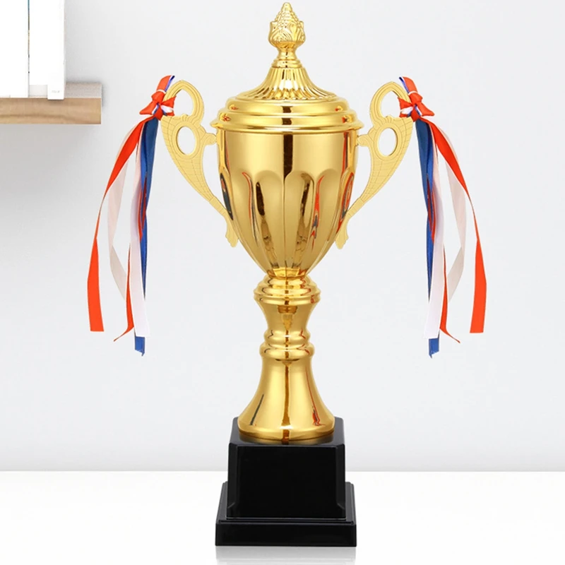 1 PCS Trophy Cup For Sports Meeting Competitions Soccer Winner Team Awards And Competition Parties Favors 11 Inch Gold