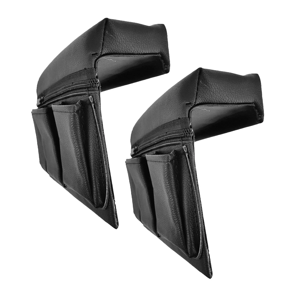 

2pcs Car Window Armrest Storage Box Foldable PU Organizer Bag for Phone Keys Snacks Automotive Accessories SUV Trunk Organizer