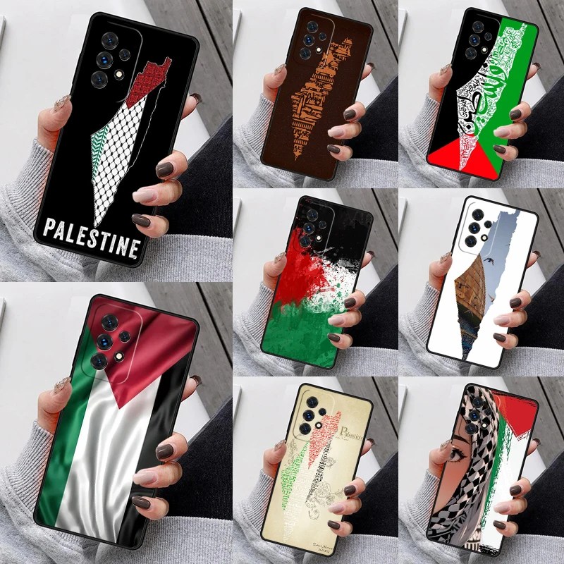 Palestine Flag Phone Case For Samsung Galaxy S23 S21 S20 FE S24 S22 Ultra Note20 S10 S9 S8 Plus A40 A52 A12 A13 A53