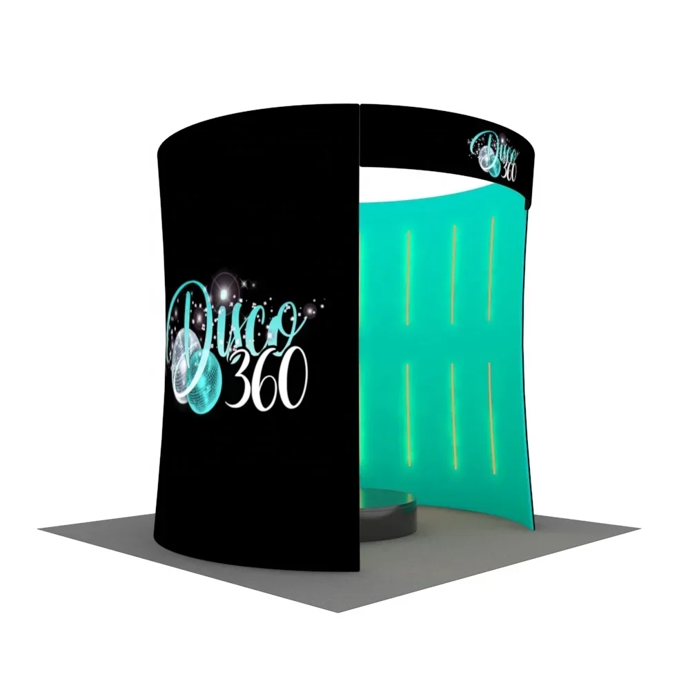 

Best RGB Backlit LED Lights Enclosure Wedding Camera Video Tent Lighting Photography Party Event Backdrops 360 Photo Booth Backd