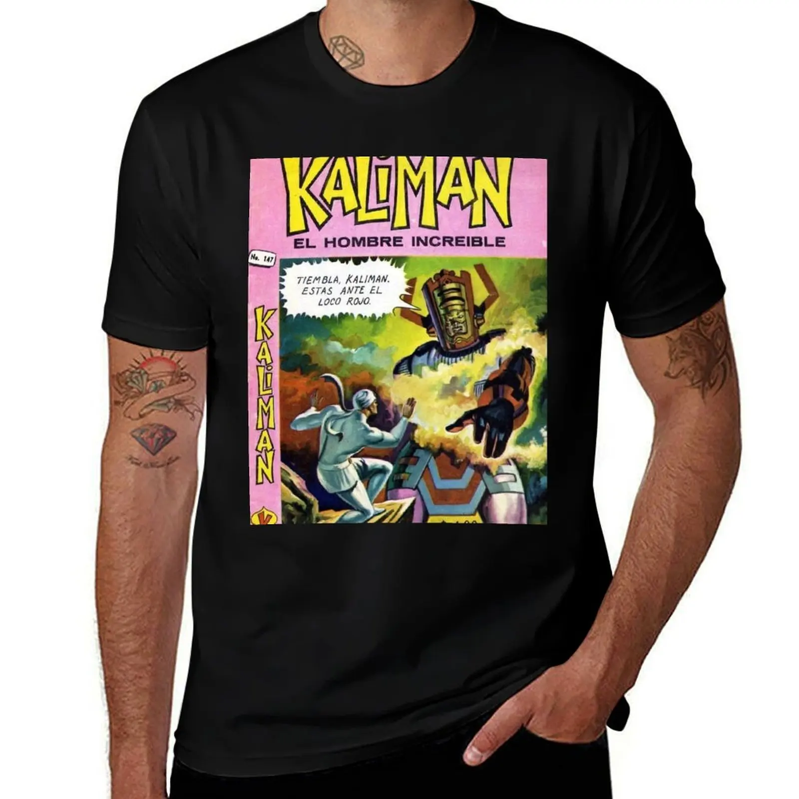 

KALIMAN VS COSMIC VILLIAN T-Shirt t shirt custom print t shirts cotton 100% T-Shirt