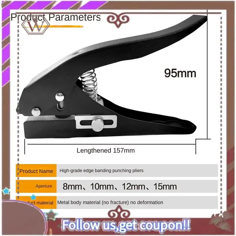 ABBG-12Mm Круглый дырокол для бумаги Ручной круглый дырокол с одним отверстием для удостоверений личности ПВХ карты Значок фотографии Прочный Простота в использовании