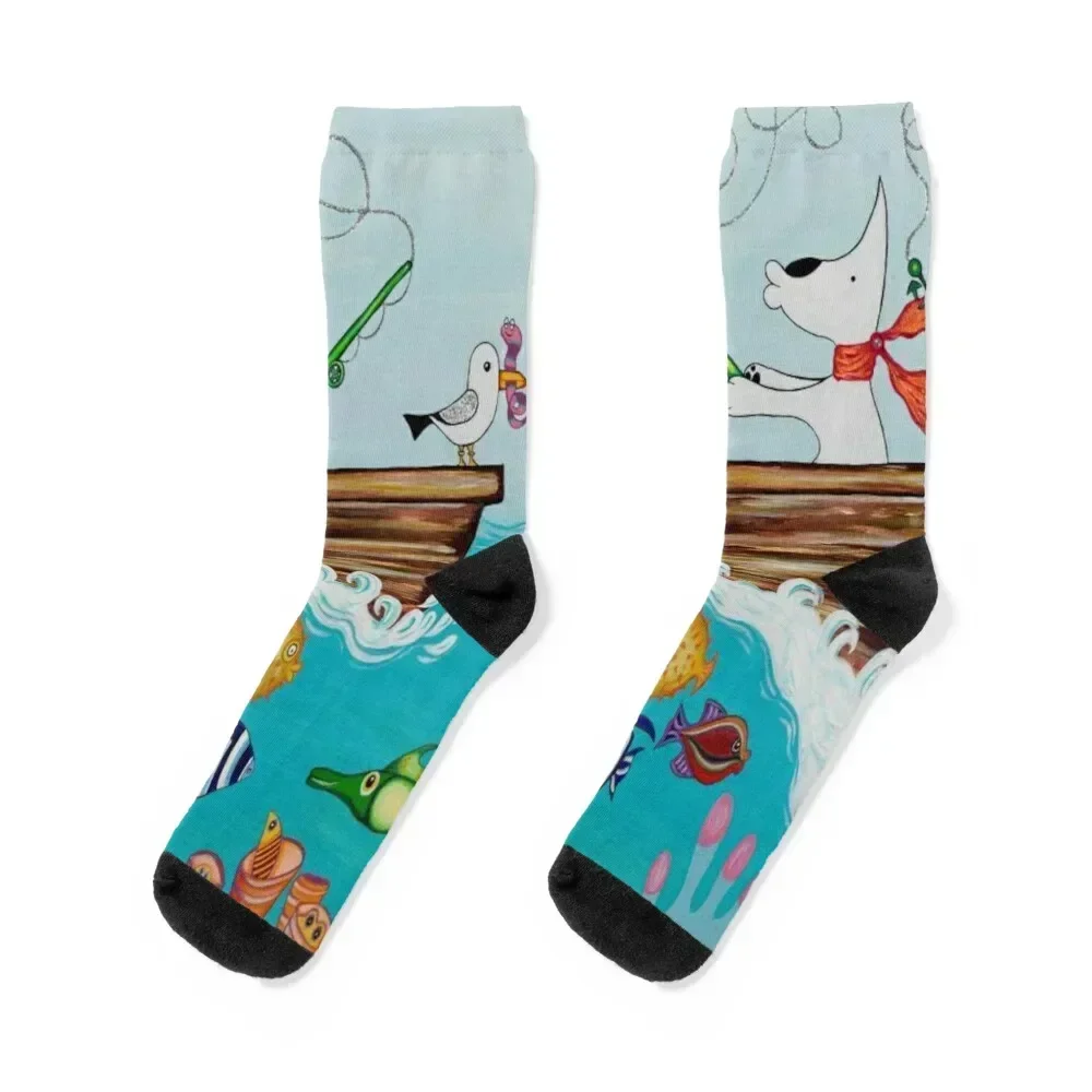 

Fishing U Socks short men cotton high quality cute Male Socks Women's